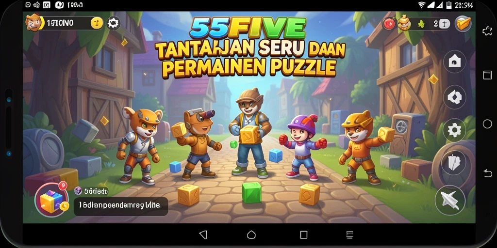 Gameplay seru dari 55FIVE yang penuh warna dan tantangan.