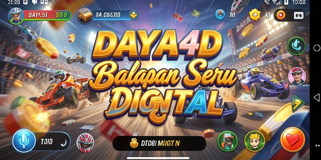 Tampilan gameplay seru di lintasan balap DAYA4D.