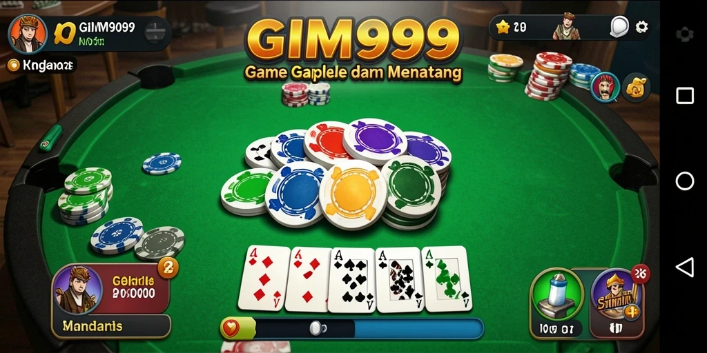 Tampilan permainan Gaple yang seru dan menantang di GIM999.