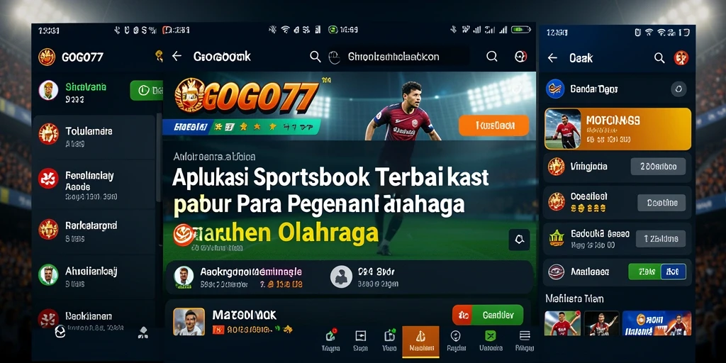 Tangkapan layar gameplay GOGO77 yang menunjukkan fitur taruhan olahraga.