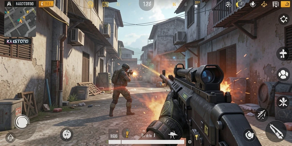 Tampilan aksi seru dalam gameplay KASTOTO yang penuh strategi.