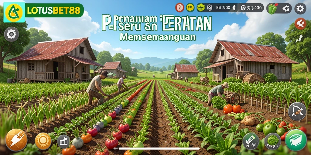 Tampilan menarik gameplay permainan pertanian LOTUSBET88.