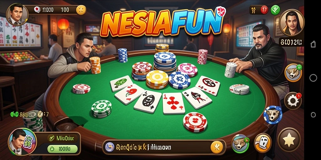 Tangkapan layar dari gameplay seru NESIAFUN QiuQiu.