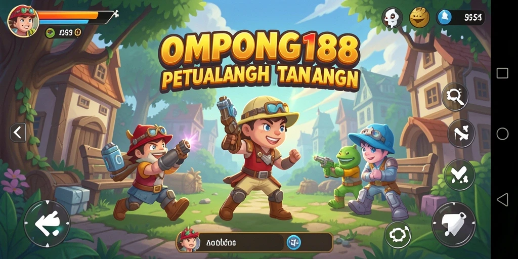 Screenshot gameplay OMPONG188 menampilkan aksi seru di level yang menantang.