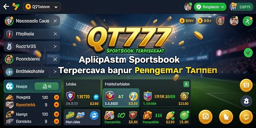 Tampilan gameplay QT777 yang menampilkan berbagai pilihan taruhan olahraga.