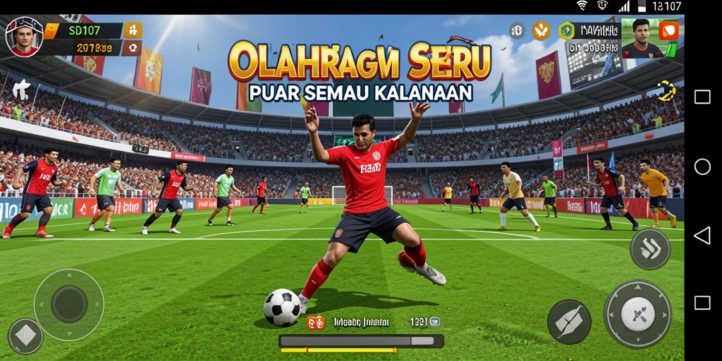 Tampilan gameplay SD107 yang seru dan menegangkan dalam olahraga.