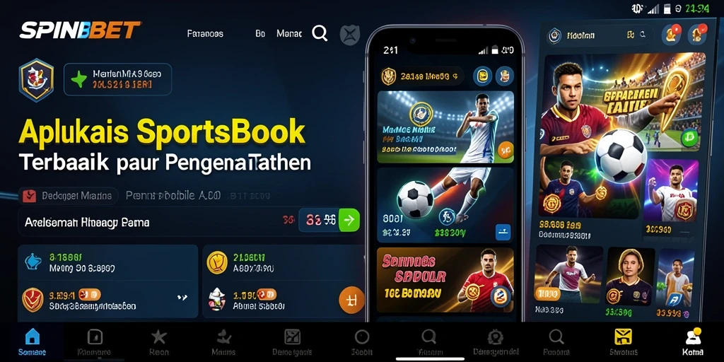 Tampilan utama SPINBET dengan berbagai pilihan taruhan olahraga.