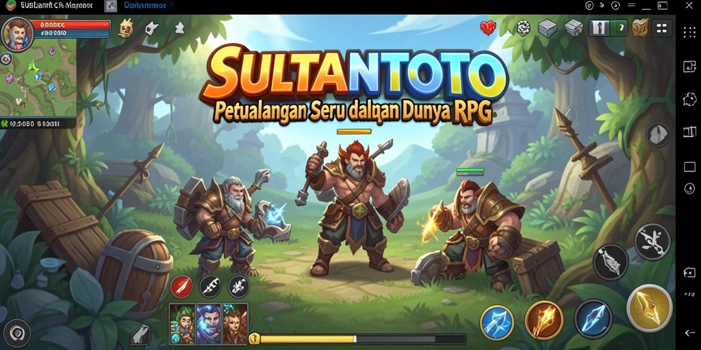 Tangkapan layar utama SULTANTOTO menampilkan aksi pertempuran yang mendebarkan.