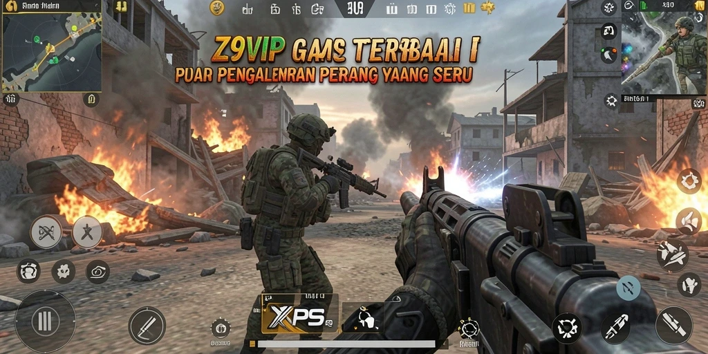 Gameplay ZK9VIP yang seru dan mendebarkan di medan perang.